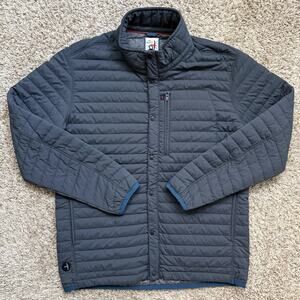 Relwen Windzip Jacket Mens Size XL Gray Blue Huckberry Insulated Puffer Full Zip
